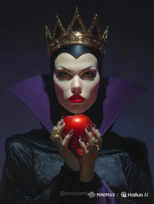 Regal Woman Transforms with Enchanted Apple Bite – AI Generated Video | Hailuo AI