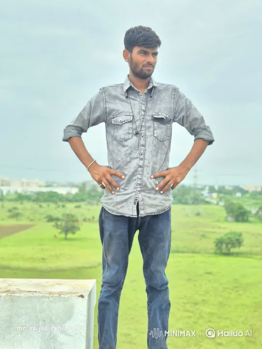 Young Man Reflects on Smartphone Amidst Nature – AI Generated Video | Hailuo AI
