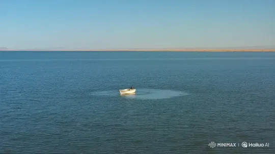 Boat to Car: Dramatic Lake Urmia Drought Transformation – AI Generated Video | Hailuo AI