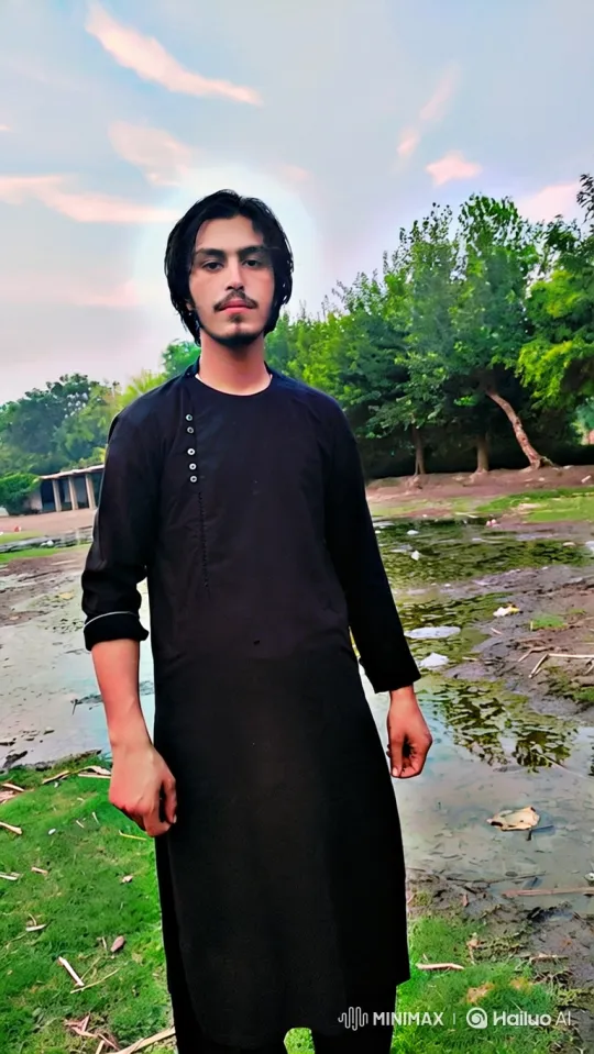 Young Man Walking in a Hazy Park – AI Generated Video | Hailuo AI