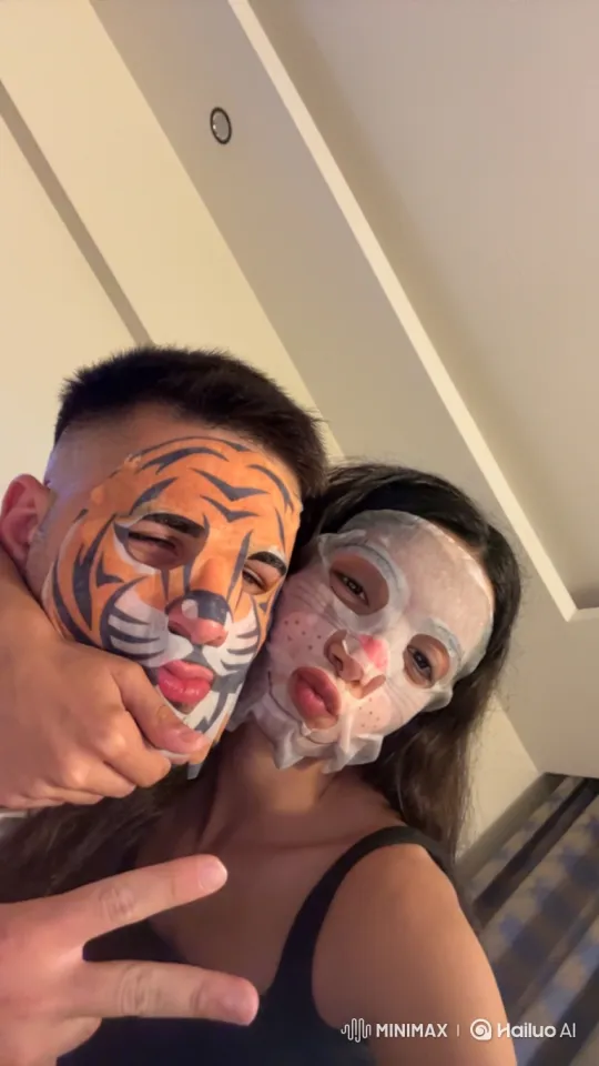 Family Fun with Animal Masks and Group Hug – AI Generated Video | Hailuo AI