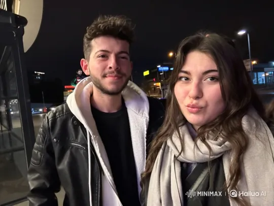 Family Embrace on a Nighttime City Street – AI Generated Video | Hailuo AI