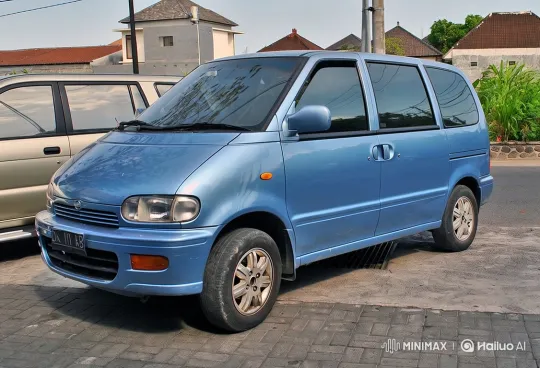 Woman Starts Blue Minivan, Black Smoke Emanates – AI Generated Video | Hailuo AI