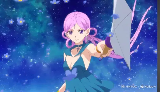 Anime Character Transforms Weapon, Initiates Duel Before Castle – AI Generated Video | Hailuo AI