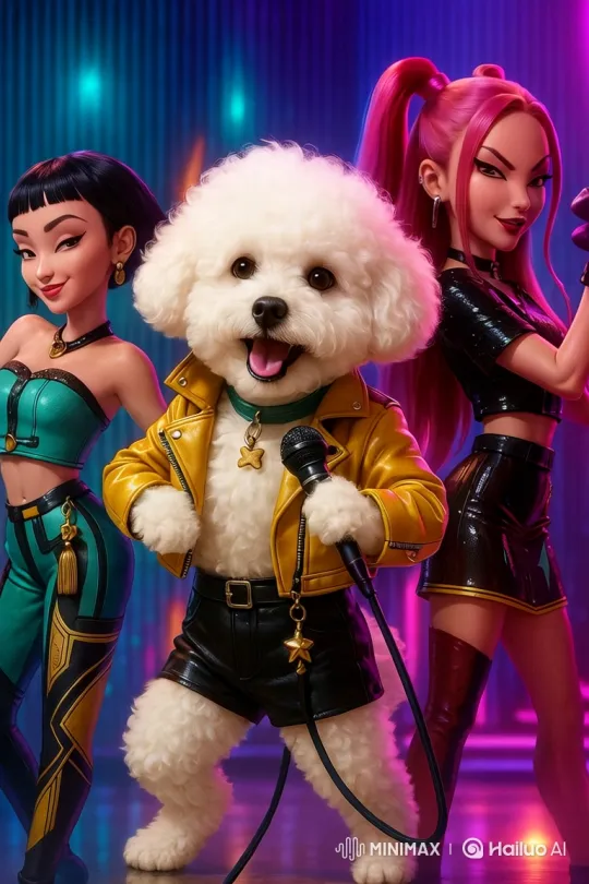 Dog and Dancers Perform Synchronized Hip-Hop Routine – AI Generated Video | Hailuo AI
