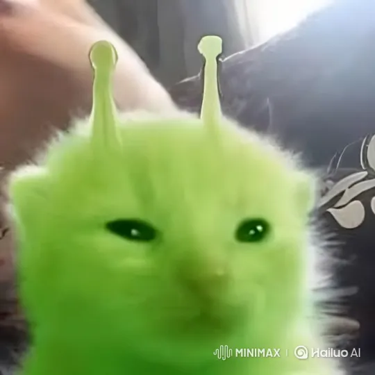 Green Alien Kittens Attack Singing Head in Toilet – AI Generated Video | Hailuo AI