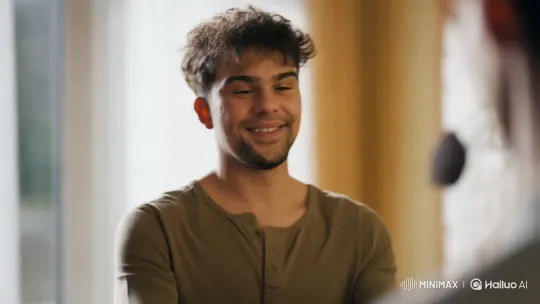 Young Man Embraces with Warmth and Sincerity – AI Generated Video | Hailuo AI