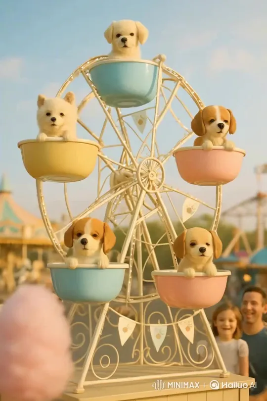 Crafting a Dog-Friendly Ferris Wheel Toy – AI Generated Video | Hailuo AI