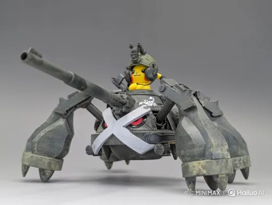 Pikachu Commands a Mech Tank in Explosive Battle – AI Generated Video | Hailuo AI