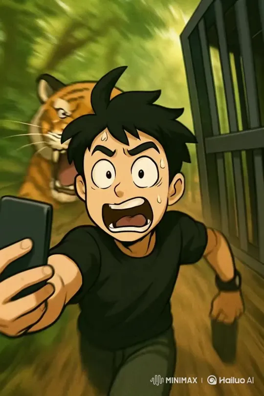 Bambang Pursued by Tiger, Trapped in Its Cage – AI Generated Video | Hailuo AI