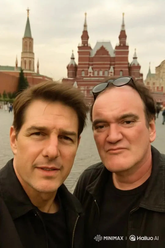 Ethen Hunt and Quentin Tarantino's Selfie at the Kremlin – AI Generated Video | Hailuo AI