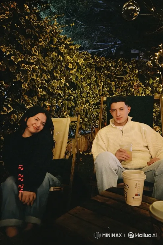 Family Embraces on Patio at Night – AI Generated Video | Hailuo AI