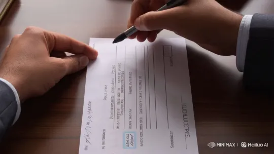 Rajesh Explains How to Cross a Cheque – AI Generated Video | Hailuo AI