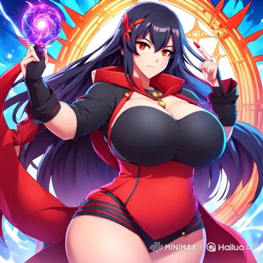 Anime Woman's Mysterious Enlargement Before a Golden Structure – AI Generated Video | Hailuo AI