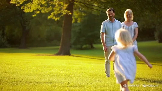 Family Reunion in Sunlit Park – AI Generated Video | Hailuo AI