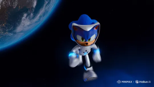 Sonic the Hedgehog's High-Speed Journey to Mars – AI Generated Video | Hailuo AI