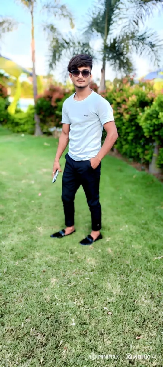 Young Man Meets Figure Resembling Modi on Lawn – AI Generated Video | Hailuo AI