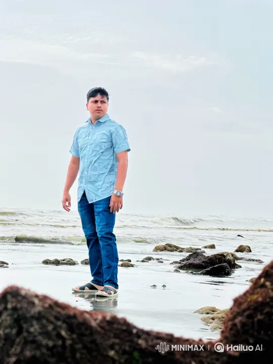 Young Man Pilots Helicopter from Rocky Beach – AI Generated Video | Hailuo AI