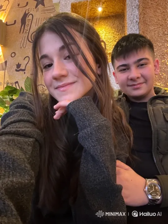 Family Bonding Moment Captured in Cafe – AI Generated Video | Hailuo AI