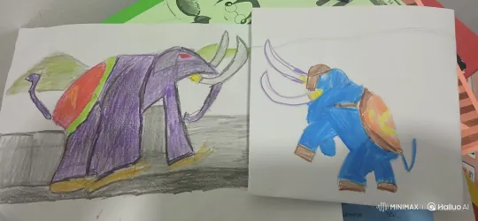 Animated Stylized Elephants Prepare for a Clash – AI Generated Video | Hailuo AI