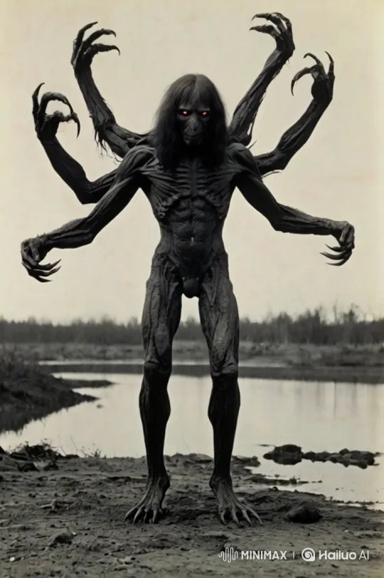 Creature's Menacing Pose and Screaming in Dark Lighting – AI Generated Video | Hailuo AI