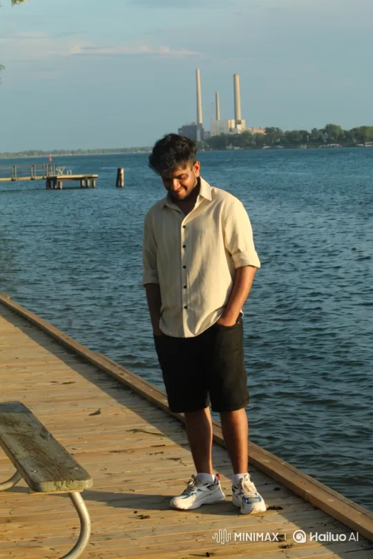 Zoom-Out from Man on Pier to View of Earth from Space – AI Generated Video | Hailuo AI