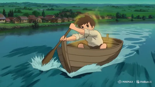 Determined Boy Races to Save Village in Glowing Aura – AI Generated Video | Hailuo AI