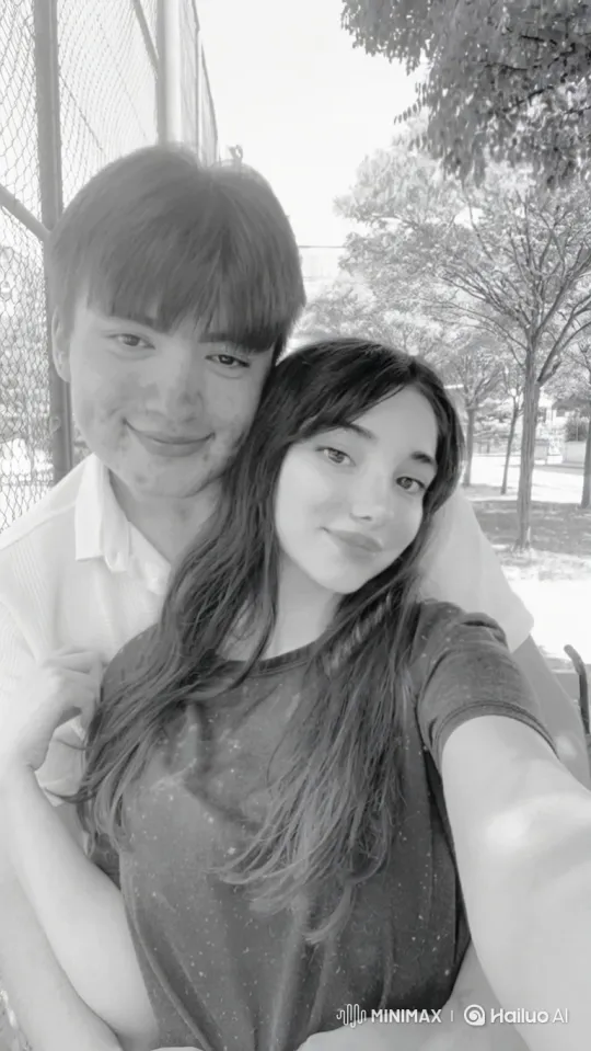 Young Family Embraces in Park – AI Generated Video | Hailuo AI