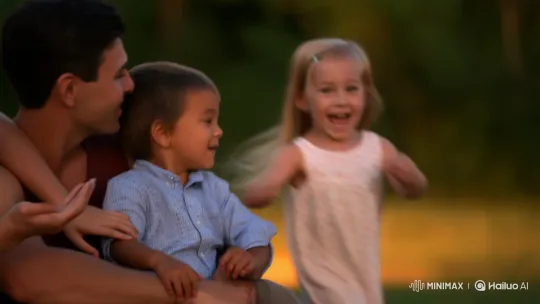 Family Reunion: Summer Evening Warmth Captured – AI Generated Video | Hailuo AI