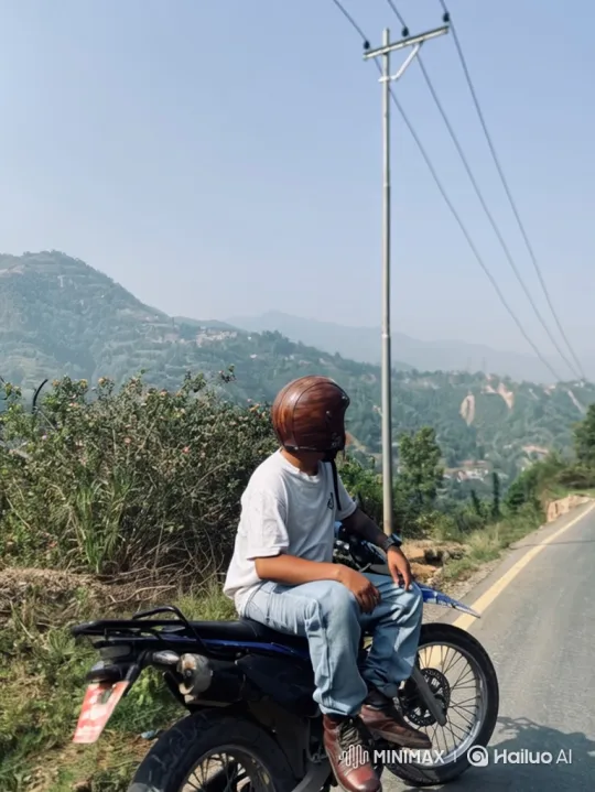Rider on Motorcycle Views Earth from Space – AI Generated Video | Hailuo AI