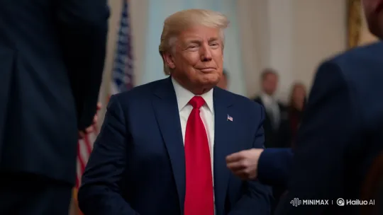 Former President Trump Engages in Firm Handshake – AI Generated Video | Hailuo AI