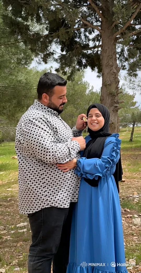 Family Embrace Captured on Phone in Park Setting – AI Generated Video | Hailuo AI