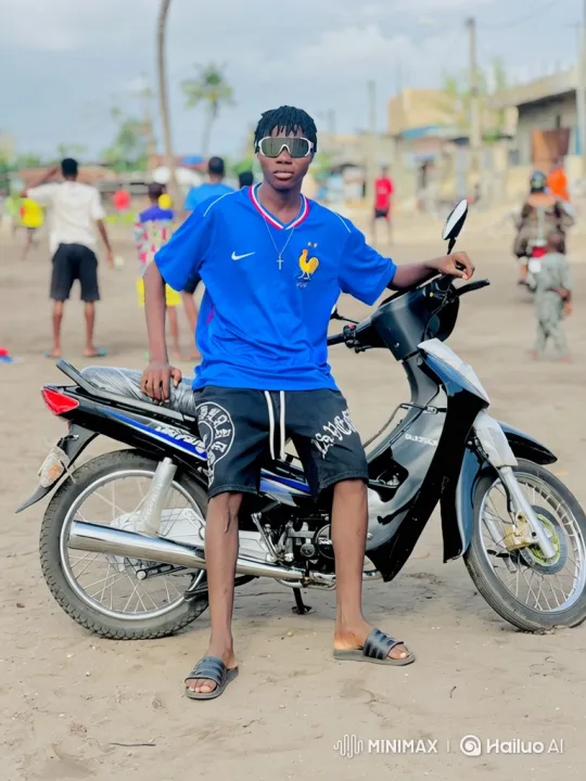 Young Man Trades Moped for Luxury SUV in Sandy Area – AI Generated Video | Hailuo AI