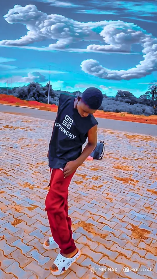 Young Man Approaches Sports Car in Surreal Landscape – AI Generated Video | Hailuo AI