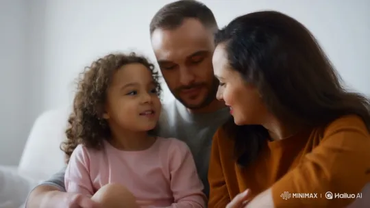Family Joy Captured on Phone in Realistic Style – AI Generated Video | Hailuo AI