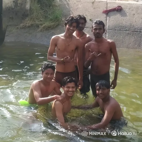 Rapid Zoom to Friends Enjoying a Canal Swim – AI Generated Video | Hailuo AI