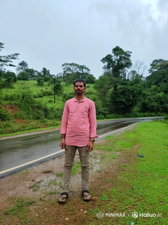 Man Embraces Serenity on Rainy Countryside Road – AI Generated Video | Hailuo AI