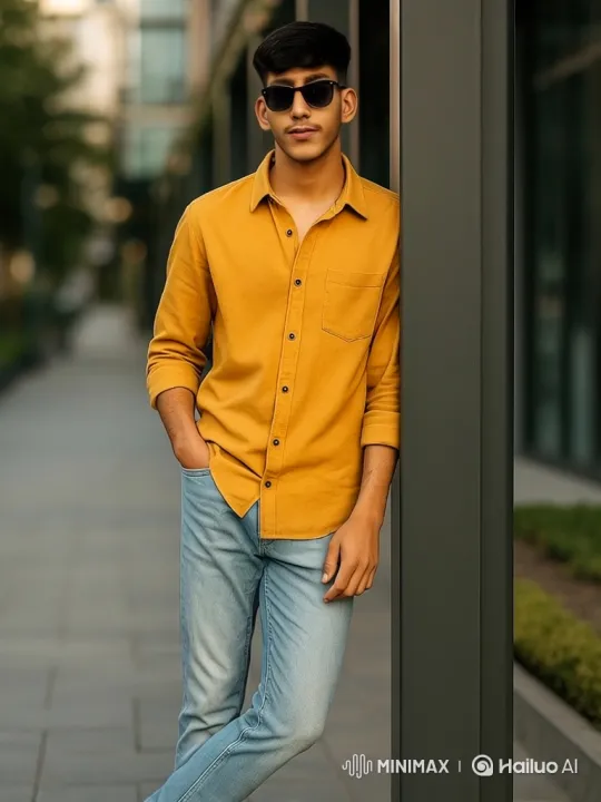Young Man Meets Distinguished Gentleman in Urban Plaza – AI Generated Video | Hailuo AI