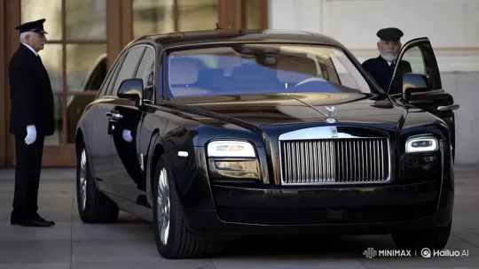 Formal Arrival: Chauffeur Opens Rolls-Royce Door for PM Modi – AI Generated Video | Hailuo AI