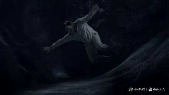 Man Transforms, Melts in Surreal Nightmarish Void – AI Generated Video | Hailuo AI