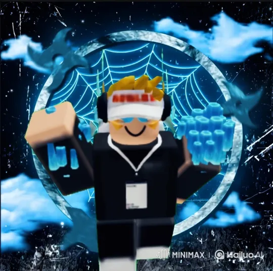 Roblox Character Jumps, Creates Energy Shockwave on Trampoline – AI Generated Video | Hailuo AI