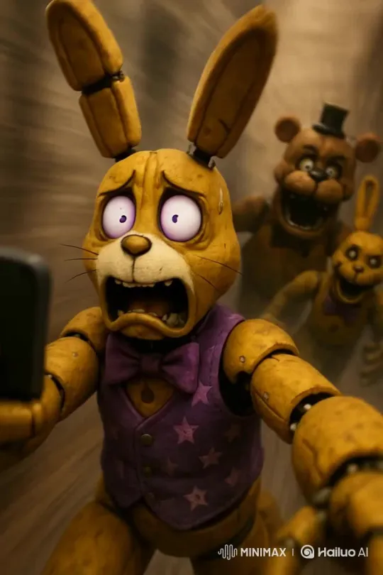 Freddy Fazbear Escapes Glitchtrap's Pursuit – AI Generated Video | Hailuo AI
