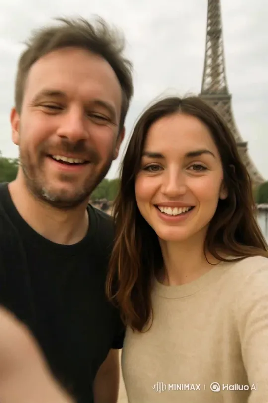 Me and Ana de Armas Explore Paris and Dubai – AI Generated Video | Hailuo AI