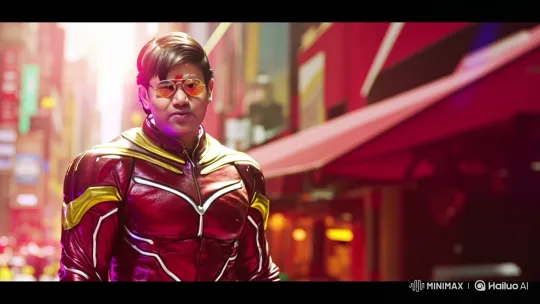 Futuristic Hero Prepares for Action in Neon City – AI Generated Video | Hailuo AI