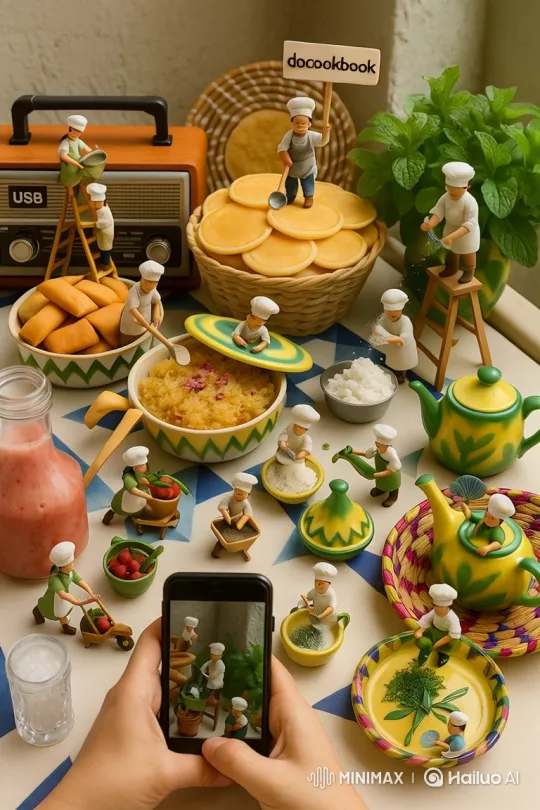 Miniature Chefs' Synchronized Culinary Ballet – AI Generated Video | Hailuo AI