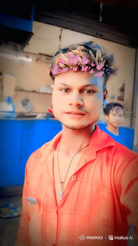 Animated Portrait of a Young Man with Animated Butterflies – AI Generated Video | Hailuo AI