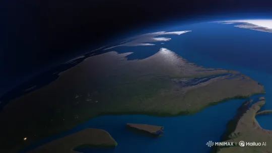 Earth from Space: A Continuous Zoom Out – AI Generated Video | Hailuo AI