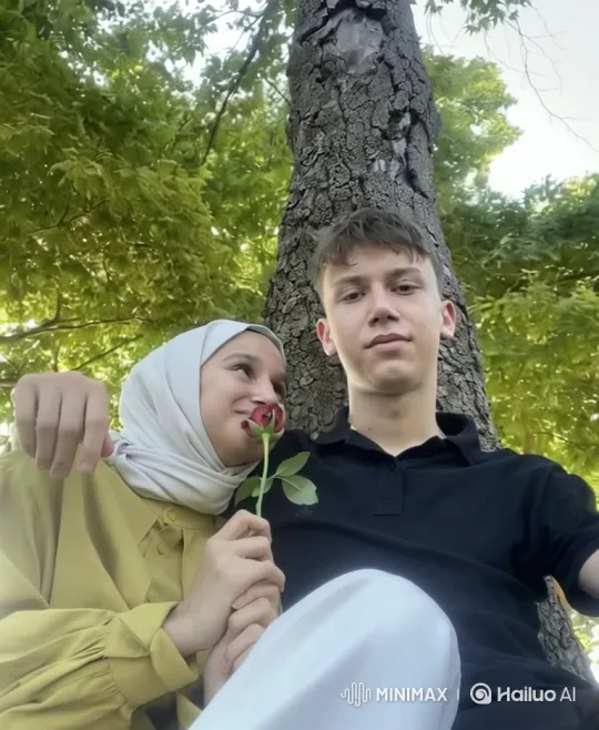 Couple Enjoying Intimate Moment Under a Tree – AI Generated Video | Hailuo AI