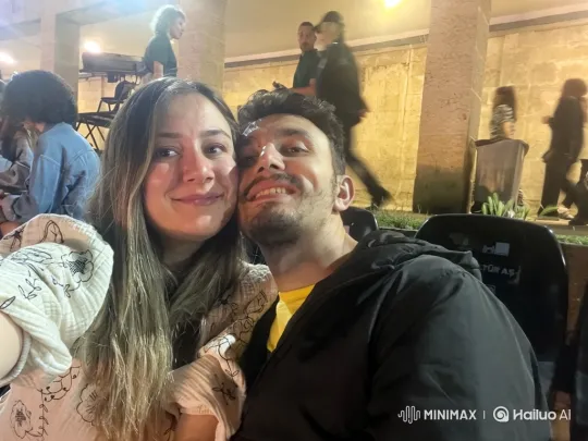 Couple Taking a Selfie at Night with Warm Smiles – AI Generated Video | Hailuo AI