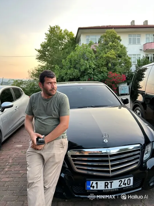 Couple Embraces in Front of Sedan at Twilight – AI Generated Video | Hailuo AI